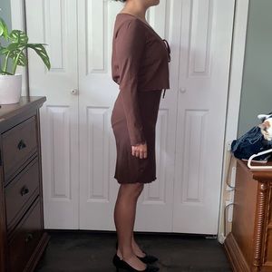Brown Mid Dress